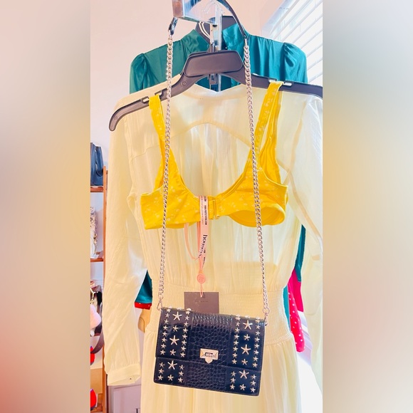 Jimmy Choo Authentic mini Black Star-Studded Leather Chain Bag - Picture 12 of 12